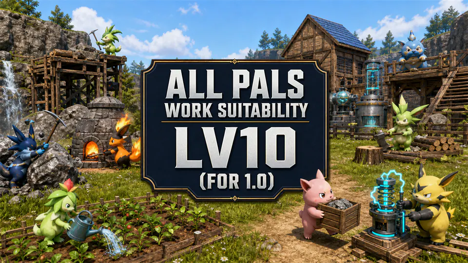 All Pals Work Suitability Lv10 · PalMods